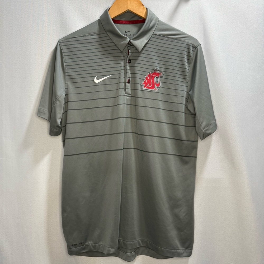 Nike Dri-Fit Washington State Cougars Polo Shirt Gray Size Medium